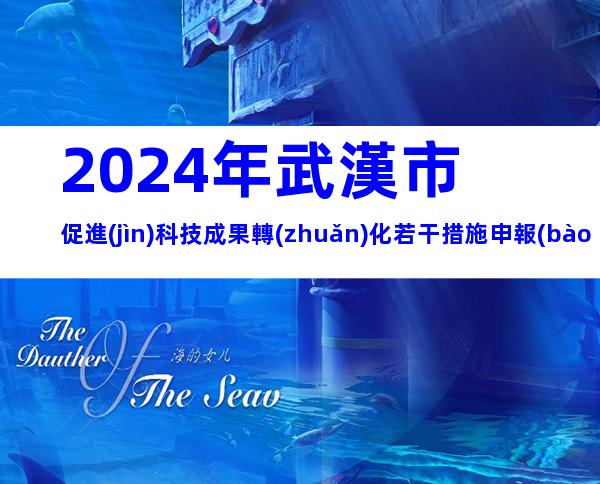 2024年武漢市促進(jìn)科技成果轉(zhuǎn)化若干措施申報(bào)對(duì)象、條件、獎(jiǎng)勵(lì)